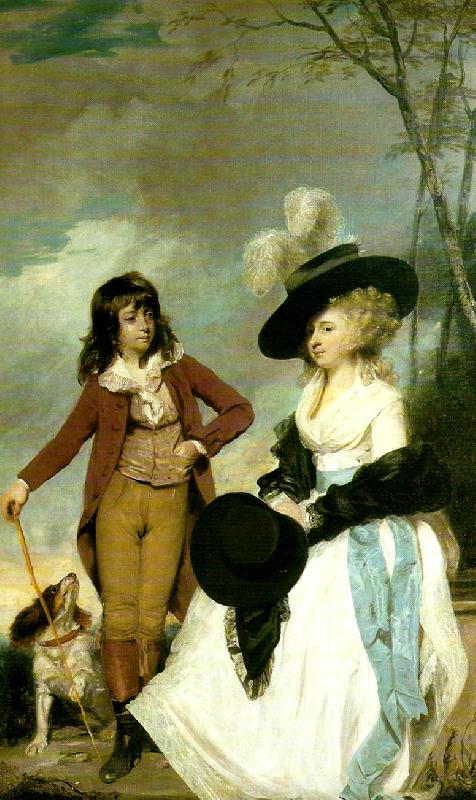 Sir Joshua Reynolds miss gideon and her brother, william oil painting image